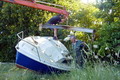 levage d'un bateau échoué